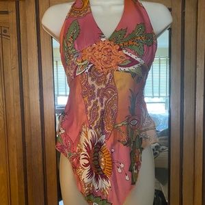Cache Silk Halter Top